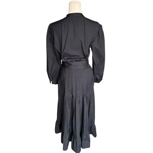 Veronica Beard - NWT Izie Poplin Midi Belted Button Front Puff Sleeve Sz 10