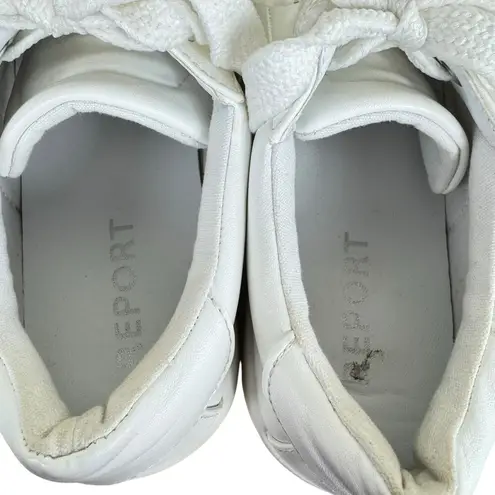 REPORT White Lace Up Platform Casual Sneaker Tennis Shoes Women's Size 8.5