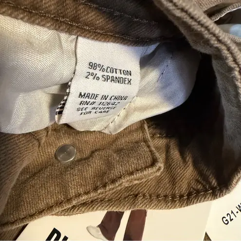 NWT Disclosure Baggy Cargo pants wide leg women's 17/33 washed brown soft denim