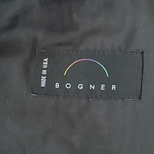 Vintage BOGNER Hooded black ladies ski jacket size medium