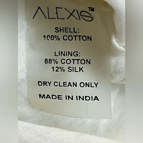 Alexis White Norwa V-Neck Tiered Eyelet Lace Mini Dress