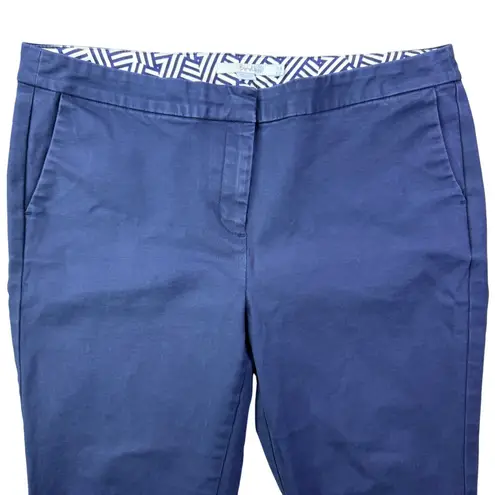 Boden Ankle Pants Womens Cropped Chinos Casual Work Trousers Size 8 Petite Blue