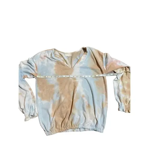 MELLODAY tie dye Vneck sweater