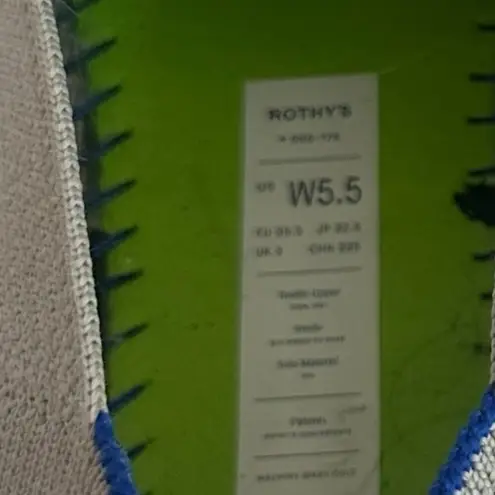 Rothy's The Sneaker Light Grey Stretch Comfy Classic Washable Size 5.5 Women's