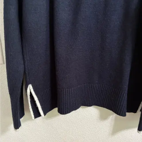Talbots  Navy Blue Sweater with White Trim M
