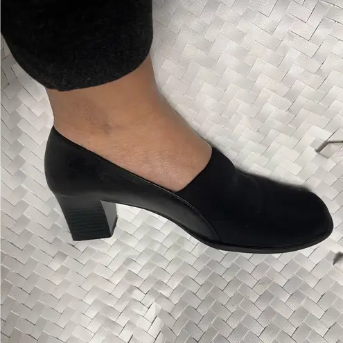 Aerosoles Comfortable Women's Heeled Pump in Black Stretch Fabric casual sz 7.5