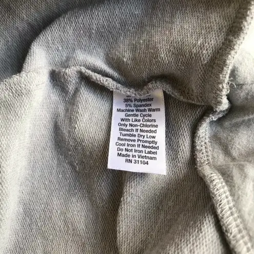 Zelos Activewear Womens Sweatshirt Size Medium Gray Slouchy Pockets Thumbholes