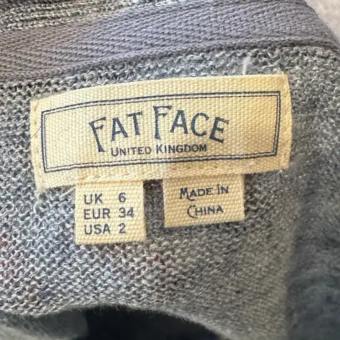 FatFace Women's Blue Chambray Linen Cardigan Size 2