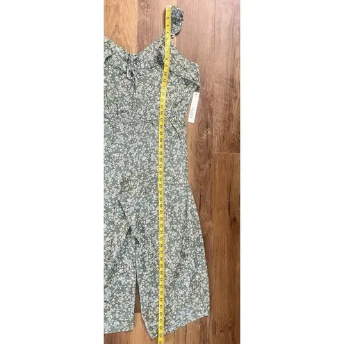 Luxology Luxololgy Women’s Size XL Sage Cream Floral‎ Elastic Waist Pants Romper NWT