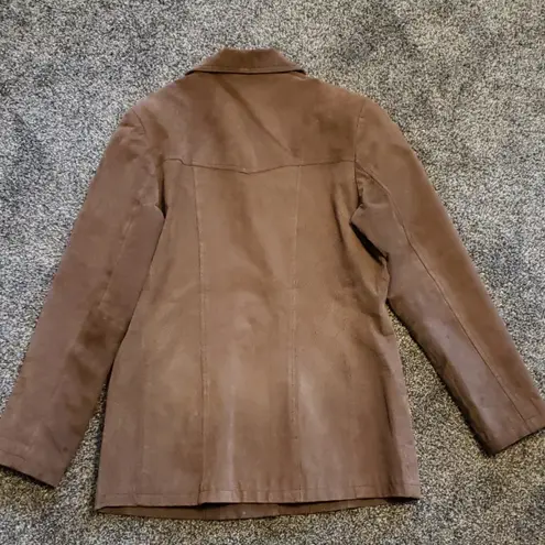 Me Jane Genuine Leather Womens Jacket L Brown