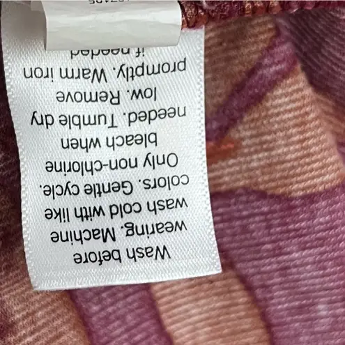 Sonoma  Floral Corduroy Peasant Top Women’s PXL Burgundy Red Boho Coquette Hippie