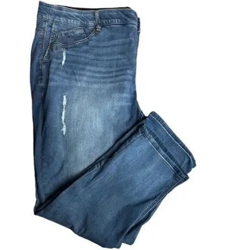 Democracy "Absolution Distressed Blue Girlfriend Jeans Plus Size 24W Comfortable