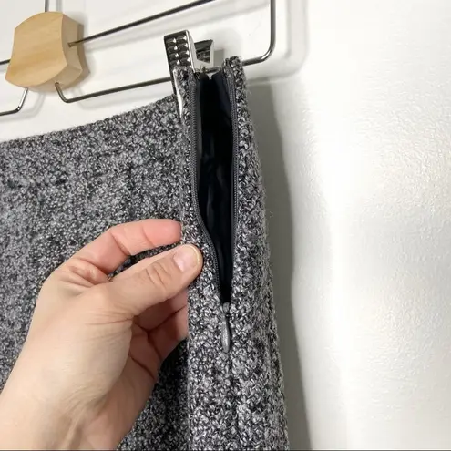 GAP Outlet Grey Flannel Boucle Wool Blend Lined Mini Skirt Dark Academia Gray Size 0