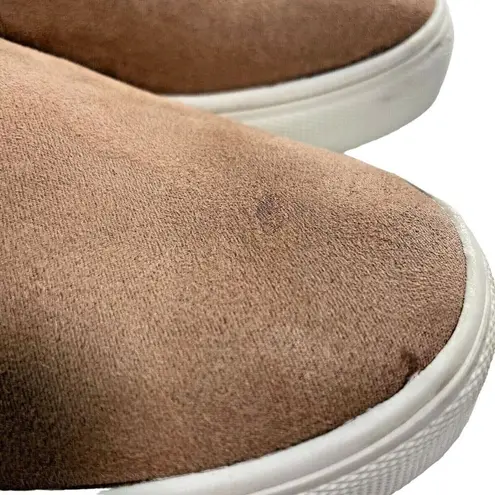 Womens Suede Sneakers Slip On Pink Rose Blush Twin Gore Size 7 u Universal Threa