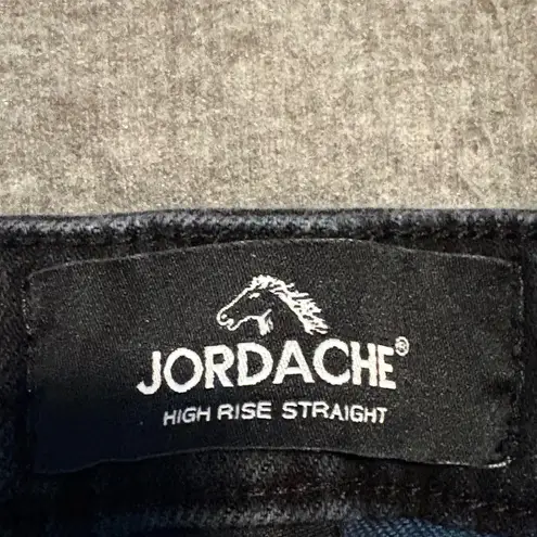 Jordache Black High Rise Straight Leg Jeans Womens Size 16