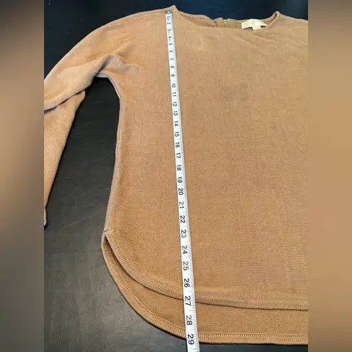 Michael Kors Tunic Sweater with gold back zipper size Medium Tan