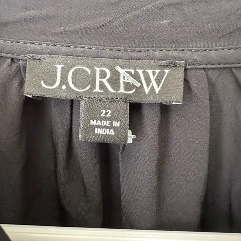 J.Crew  Tie-Neck Black Top Size 22
