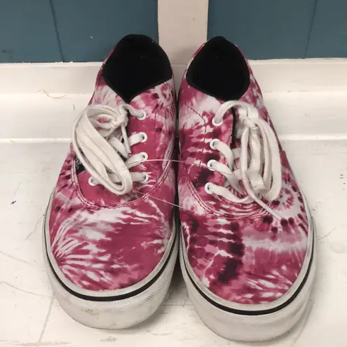 Vans ‎ Classic Men’s 4 Women’s 5.5 Dark Pink Tie Dye Lace Up Sneaker Skate Shoes