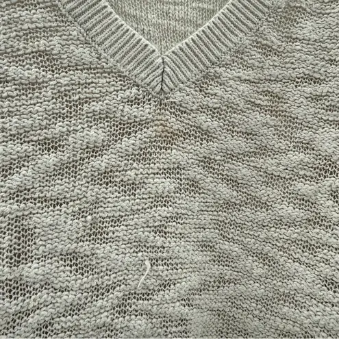 Torrid Off White Gray Long Sleeve V Neck Knit Pullover Sweater Sz 2X