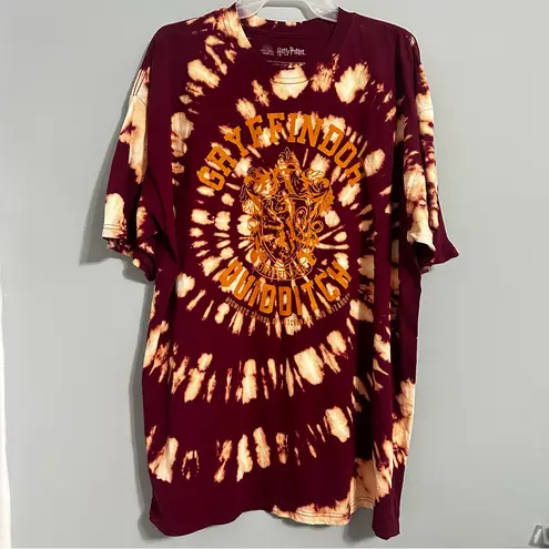 Reverse Dyed Harry Potter Gryffindor Quidditch Tee 2X Red