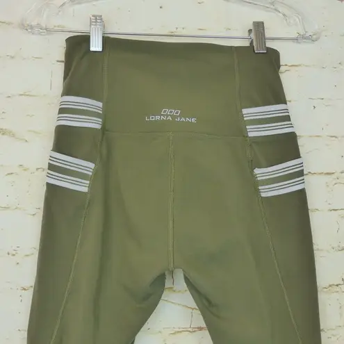Lorna Jane Lorna Jean Swift Booty Support Ankle Biter Tight Leggings Womens S Olive Green