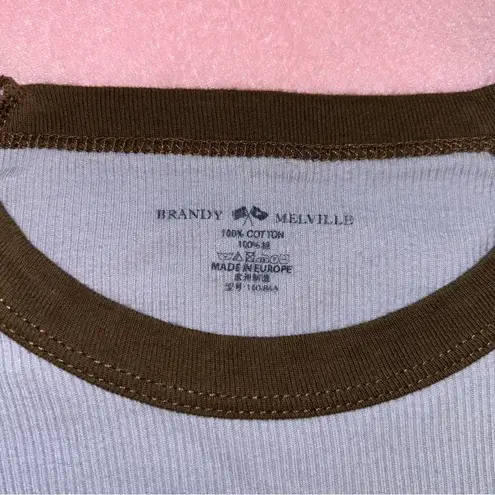 Brandy Melville rare bella longsleeve top in brown&blue