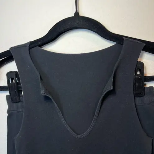 SKIMS Womens Lounge Set Shorts & Tank Top Black Faded Stretch Sleepwear Sz Small