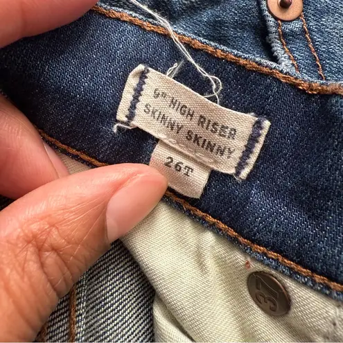 Madewell  9" High Riser Skinny Skinny Jeans Women's 26T Blue Distressed Denim