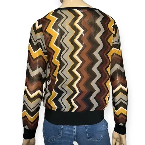 Missoni for Target Women's S Brown Black Zig Zag Chevron V