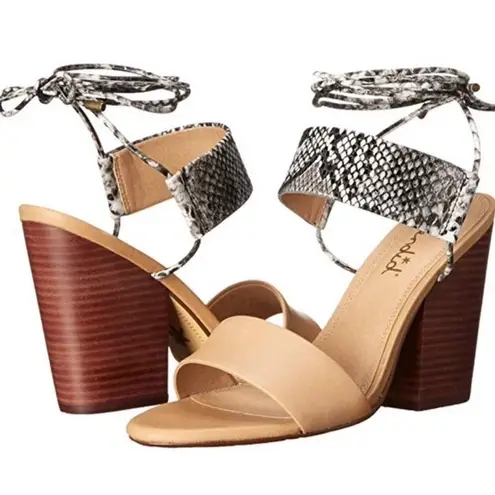 Anthropologie Splendid by  ‘Kenya’ Gladiator Strappy Snake print Heeled Sandals