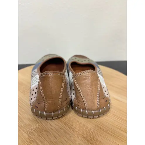 Spring Step Elancer Brm Women's US 8 EU 39 Leather Patchwork Ballet Flats