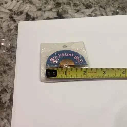 New Handmade Hand Painted KAHAI Fan Brooch Pin