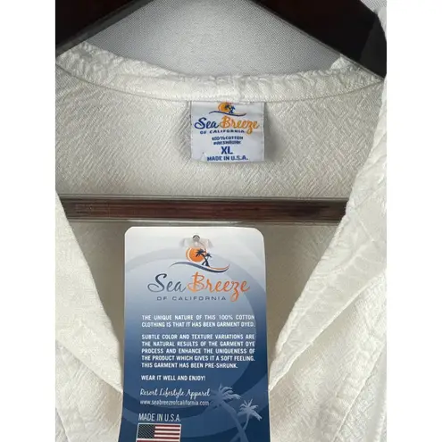 Women’s Sea Breeze XL Cotton Long Sleeve Hoodie with Front Pocket & Adjustable W White