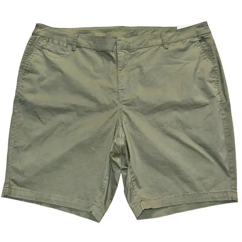 Lane Bryant NWT  Olive Green Bermuda shorts Plus Size 24