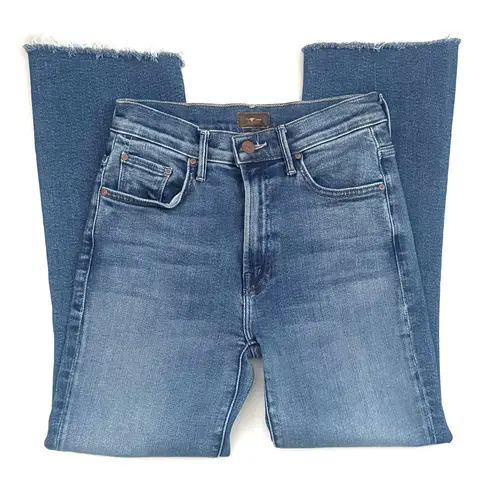 MOTHER The insider Crop Step Fray Jeans In Work Hard Play Hard Size 25 Blue