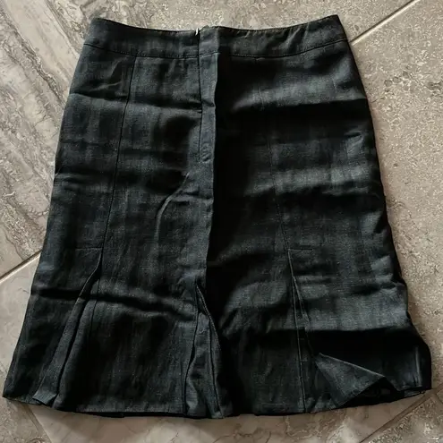 Akris Punto Fit & Flare Denim Mini Skirt in Black Size 4 EXCELLENT!