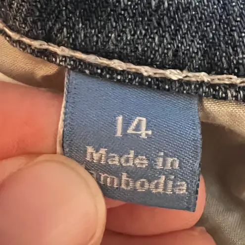 Simply Vera Vera Wang Blue Jeans Womens 14 Denim Straight Leg Casual Everyday Size 14P