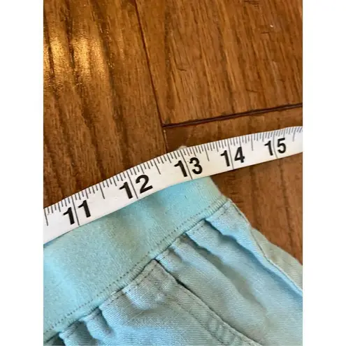 J. Jill 100% linen wide leg embroidered hem pant size small Green