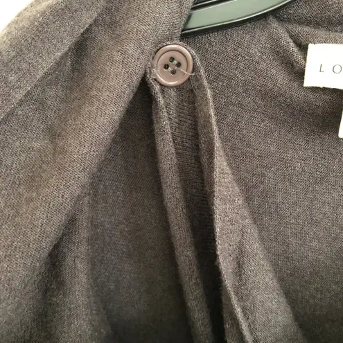 Lovestitch  Carys Fringe Shawl Sweater Gray M