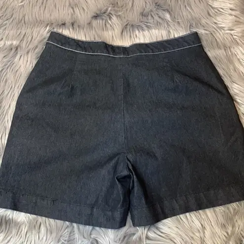 Kathy Ireland vintage stretch denim shorts black 8