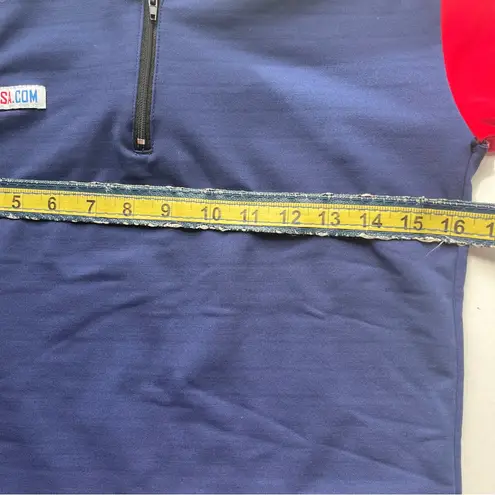 Vintage Sub4USA Navy and Red Long Sleeve Pullover Small Blue