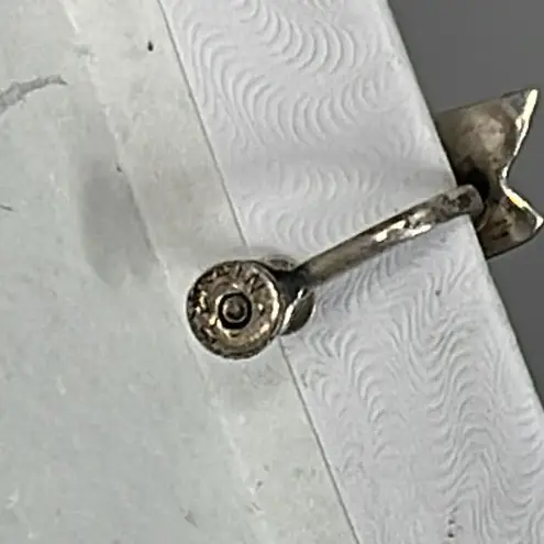 Vintage handmade sterling silver Cala Lily screwback earrings