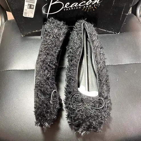 SheIn 🎉NEW  Furry Ballet Flats Black Size 9
