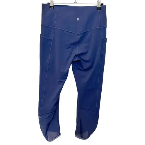 Athleta  Salutation Stash Pocket II Intention Capri Leggings Medieval Violet Sz M