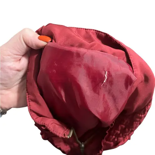 Unknown Brand Women's Red Quilted Vest with Smocking & Ruffles Size undefined