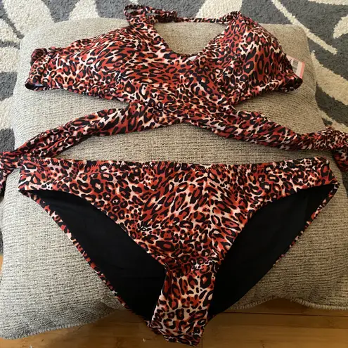 Shekini Crisscross Push-up Bandage Wrap Bikini Set