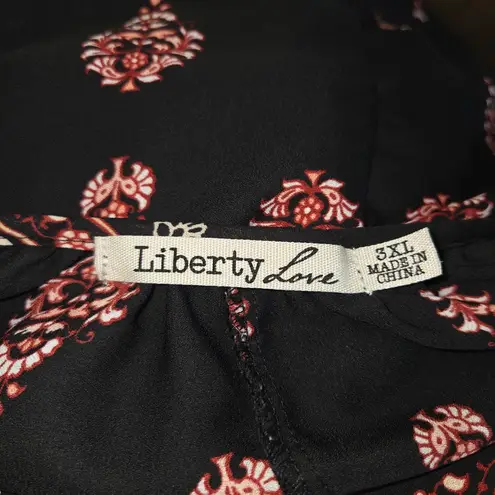 Liberty Love Boho Floral Peasant Top Blouse Size 3XL