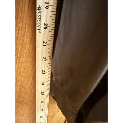 Nation Ltd Wms Sz M Satin Elastic Waist Drawstring Mid-Rise Tapered Pants Brown