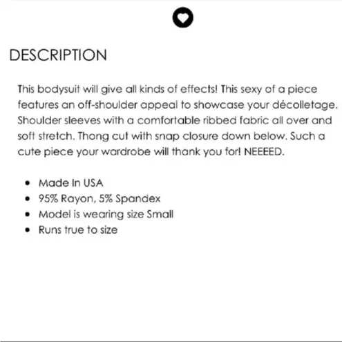 Naked Wardrobe NWOT Grey Off the Shoulder Bodysuit