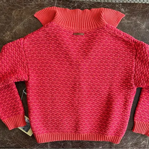 Birds of Paradis by Trovata Knit Savannah Cardigan Button Down Red Size M